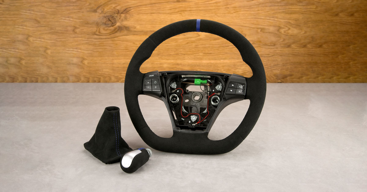 Modyfikacja i obszycie kierownicy Volvo C30