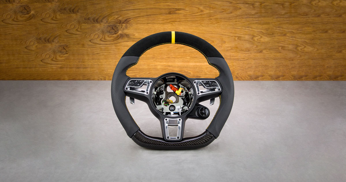 Modyfikacja i obszycie kierownicy Porsche 911