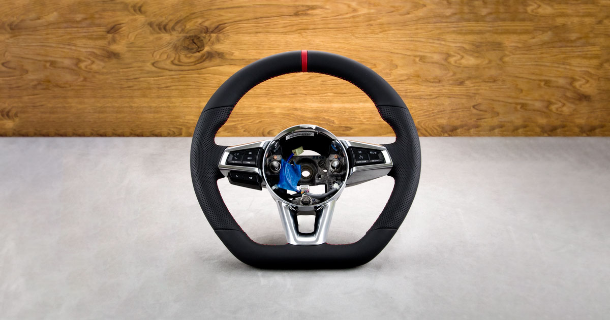 Modyfikacja i obszycie kierownicy Fiat Abarth 124 Spider