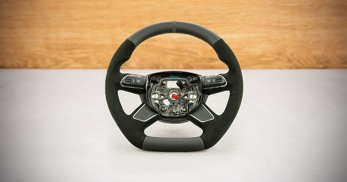 Modyfikacja i obszycie kierownicy Audi A6 C7 Modyfikacja i obszycie kierownicy Audi A6 C7