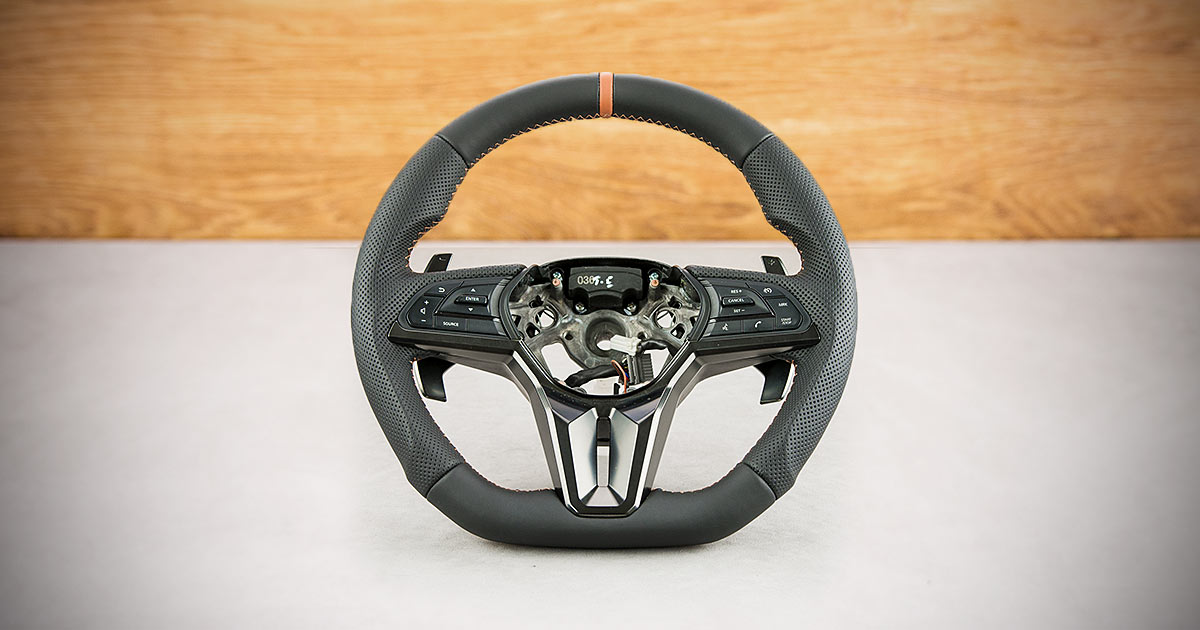 Modyfikacja i obszycie kierownicy Nissan GT-R