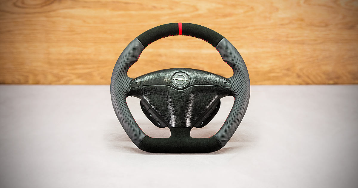 Modyfikacja i obszycie kierownicy Opel Calibra Modyfikacja i obszycie kierownicy Opel Calibra