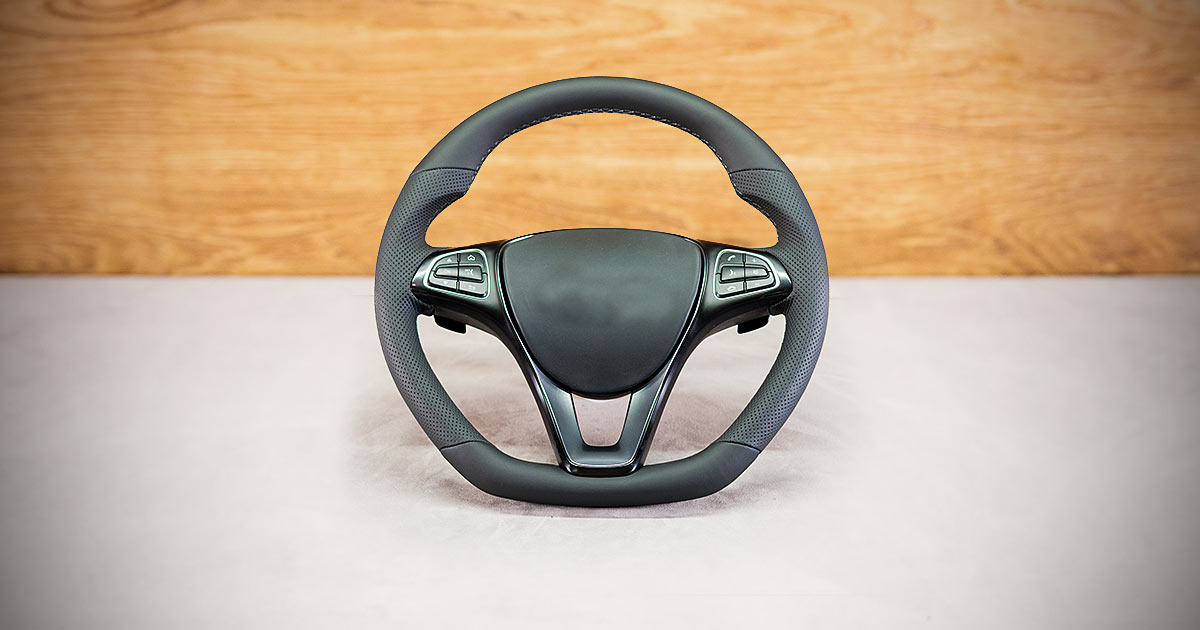 Modyfikacja i obszycie kierownicy Mercedes-Benz GLS X166