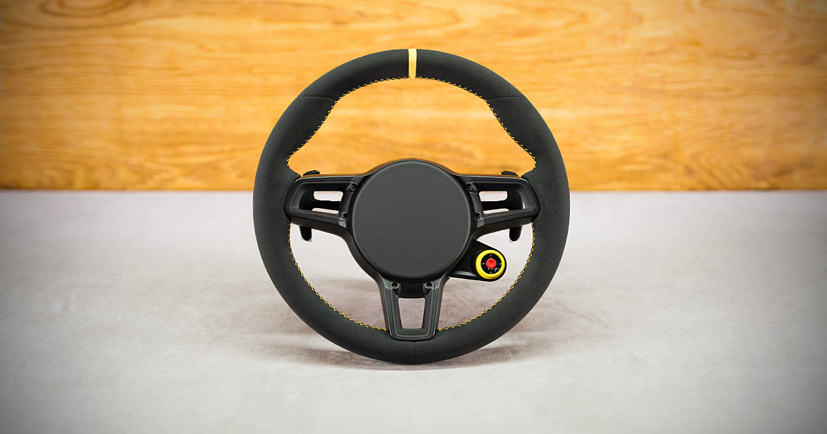 Obszycie kierownicy Porsche 718 Cayman