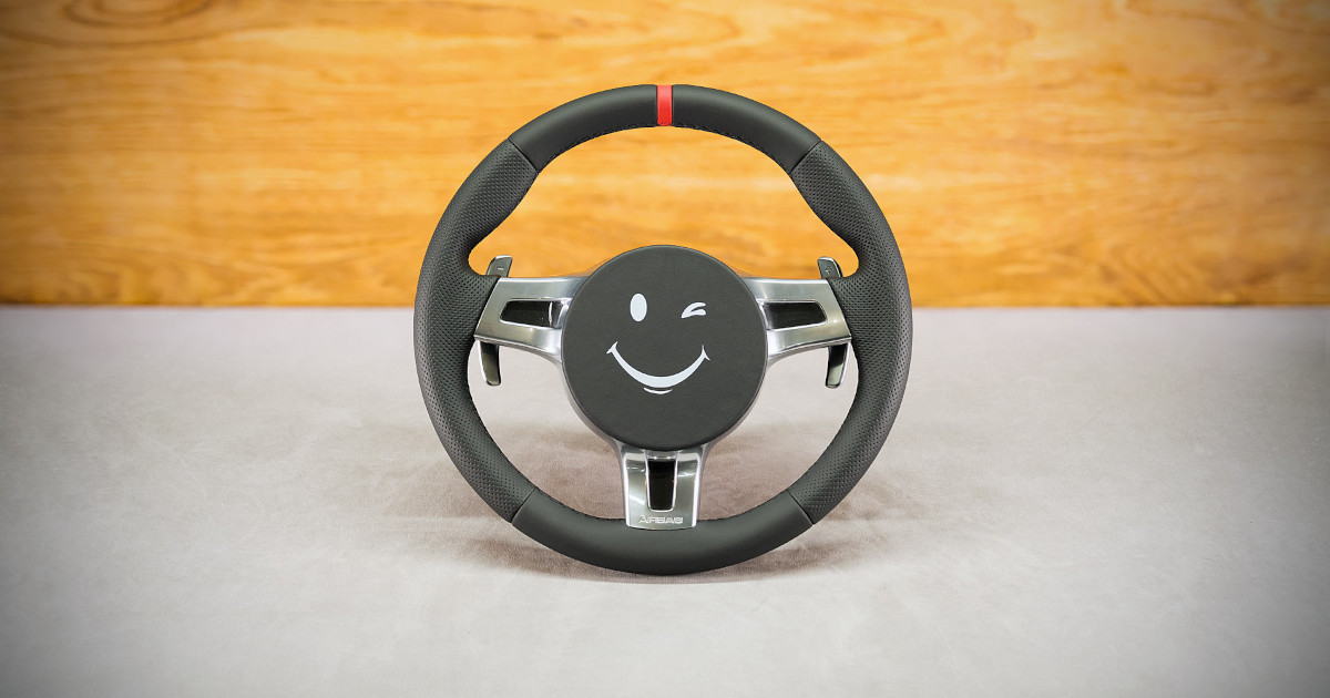 Obszycie kierownicy Porsche Cayman