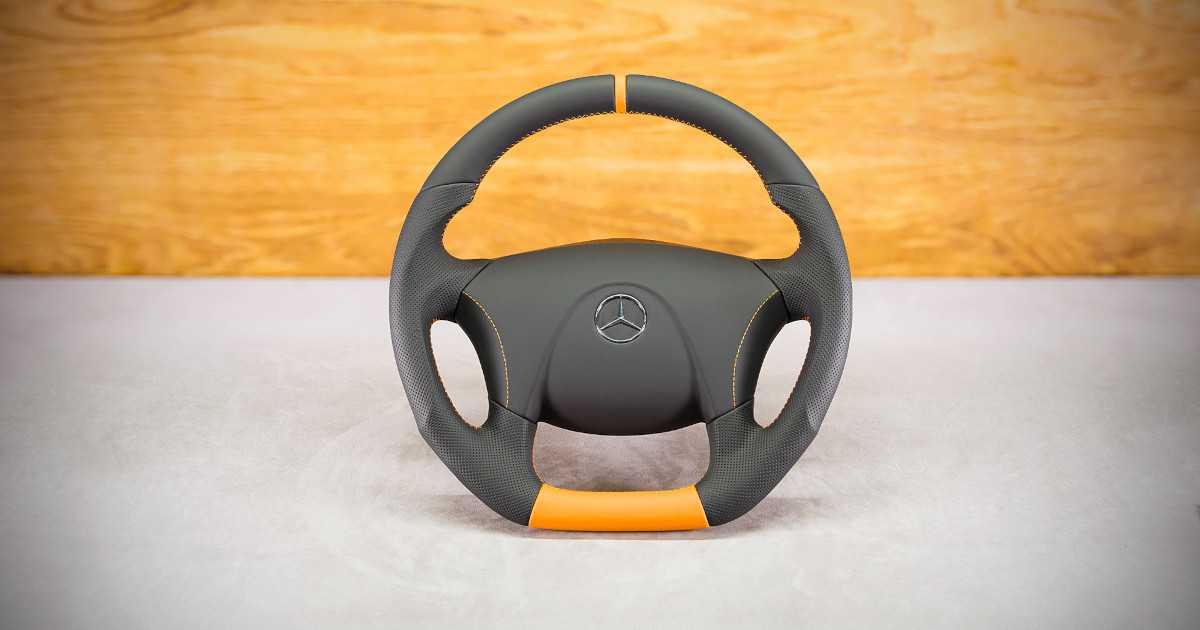 Modyfikacja i obszycie kierownicy Mercedes-Benz Atego Modyfikacja i obszycie kierownicy Mercedes-Benz Atego
